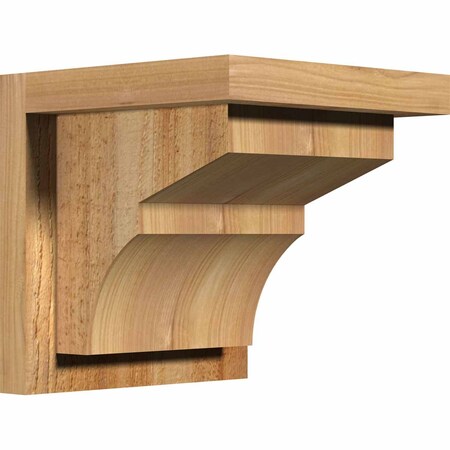 Ekena Millwork Monterey Rough Sawn Corbel w/Backplate, Western Red Cedar, 8"W x 8"D x 8"H COR08X08X08MON01RWR